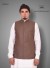 Men Waistcoat for shalwar kameez in khaki