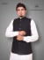 Men Plain Black Waistcoat for Shalwar Kameez