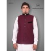Men Waistcoat for Shalwar Kameez in Maroon Colour