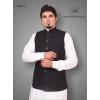 Men Plain Black Waistcoat for Shalwar Kameez