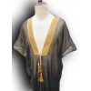 bisht in black colour for men in see through fabric