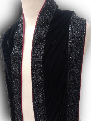 groom shawl in black