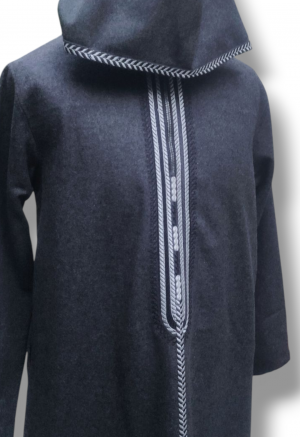 DWMJ032 - Premium Wool Hoodie Thobe | جلابة شتوية
